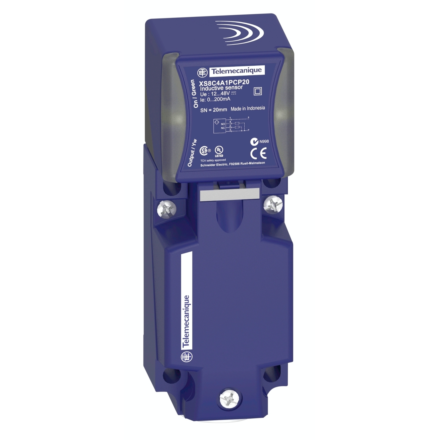 Inductive proximity sensors XS, inductive sensor XS8 40x40x117, PBT, Sn20 mm, 12...48 VDC, terminals