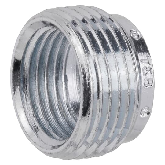 2-1/2 Inch to 2 Inch, Reducing Bushing, Malleable Iron-Zinc Plated, For Use with Rigid/IMC Conduit
