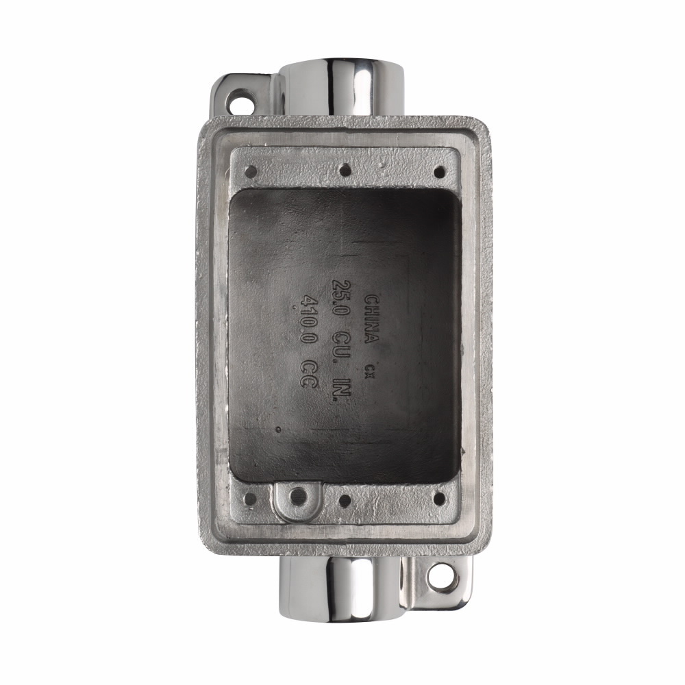 Eaton Crouse-Hinds series Condulet FD device box, Deep, Stainless steel, Single-gang, C shape, 3/4"