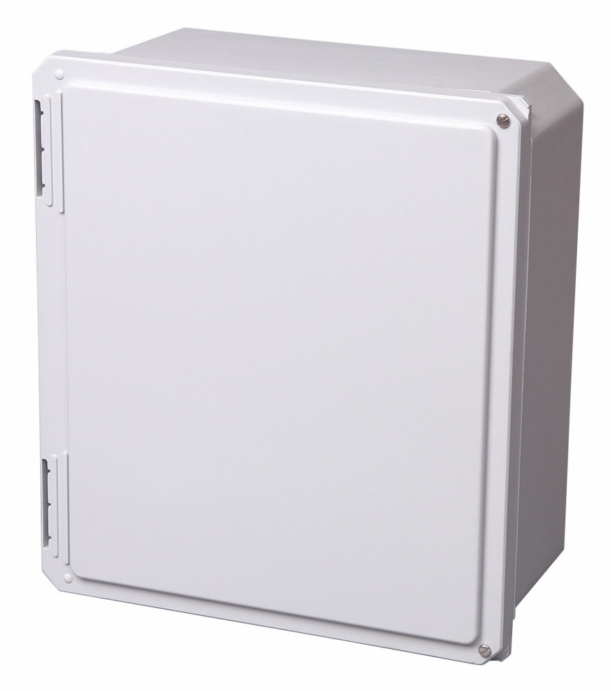 Eaton B-Line series JIC panel enclosure, 13.45" height, 6.31" length, 11.83" width, NEMA 4X, Hinged cover, SDF enclosure, Wall mount, Medium single door, Optional external mounting feet, Fiberglass, Seamless poured in-place gasket
