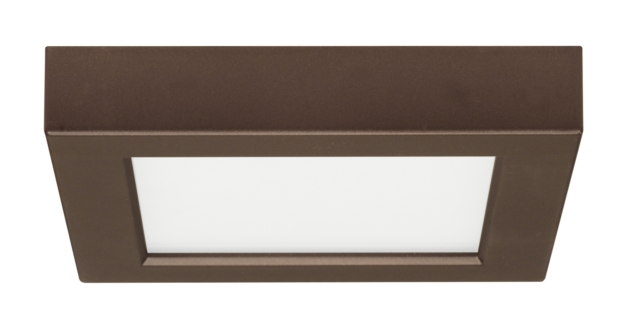 Fixture RetroFit, Designation: 10.5W - 5" Flush Mount LED Fixture - Square Shape - 2700K - Bronze Finish - 120V