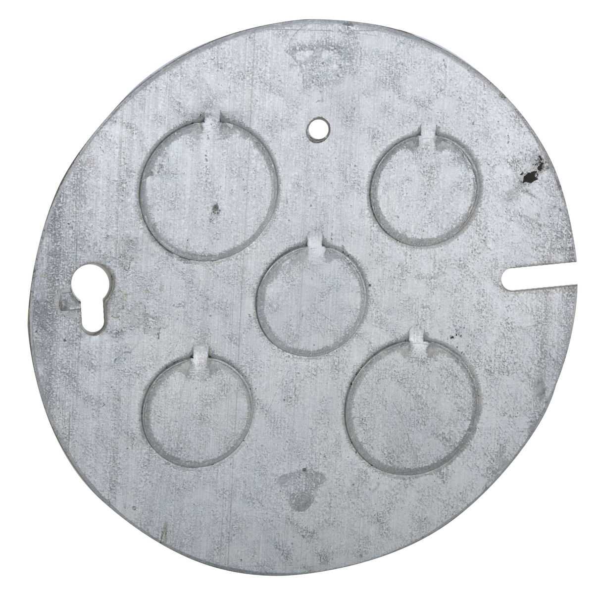Concrete Ring - Back Plates/Cvrs and Adapter Ring (3) 1/2 In. and (2)3/4In. KO's, O.D. Diam. 4-1/2 In.