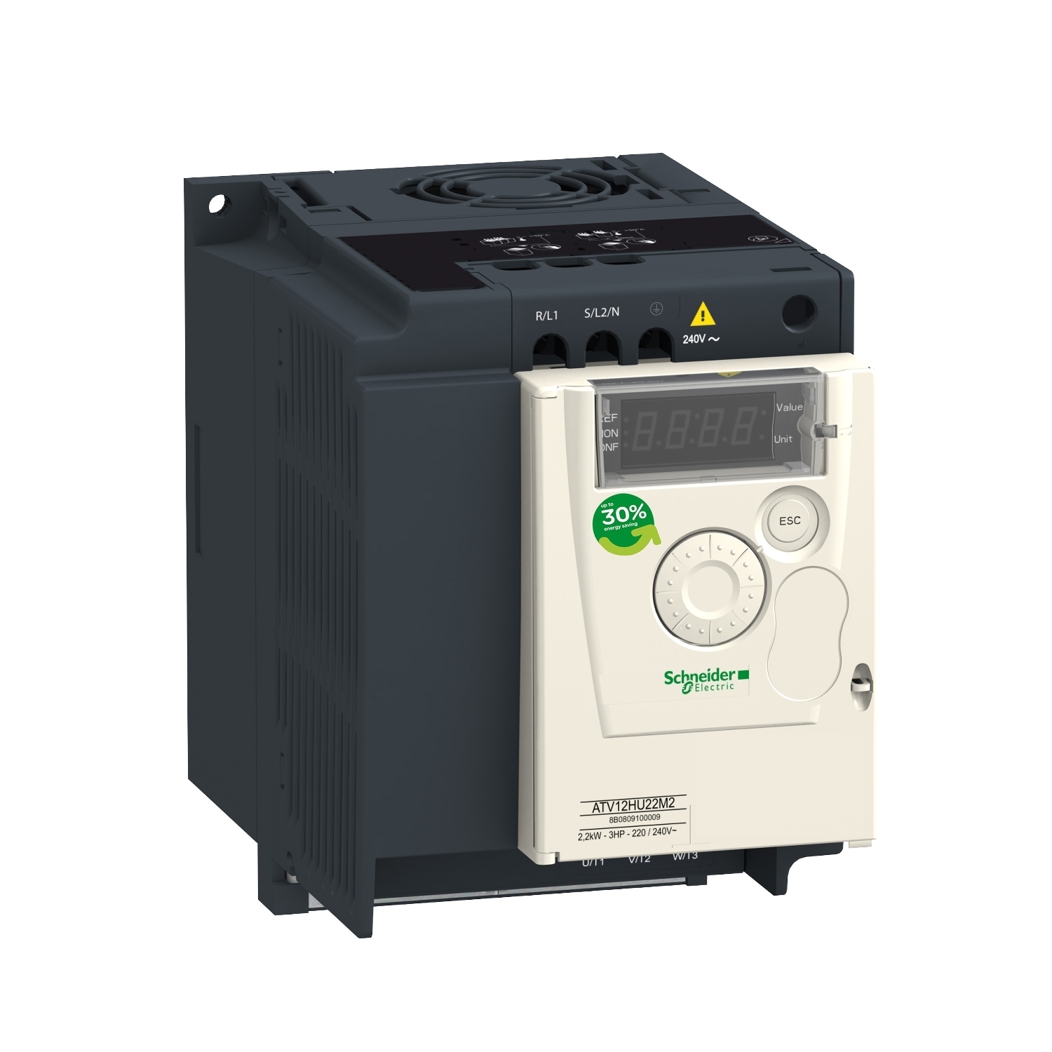 variable speed drive, Altivar 12, 0.75kW, 1hp, 100 to 120V, 1 phase, with heat sink