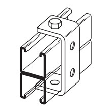Eaton B-Line series clevis fitting, 3.31" H x 3.31" L x 1.87" W, Steel, Electro-plated, 1/4" Gauge