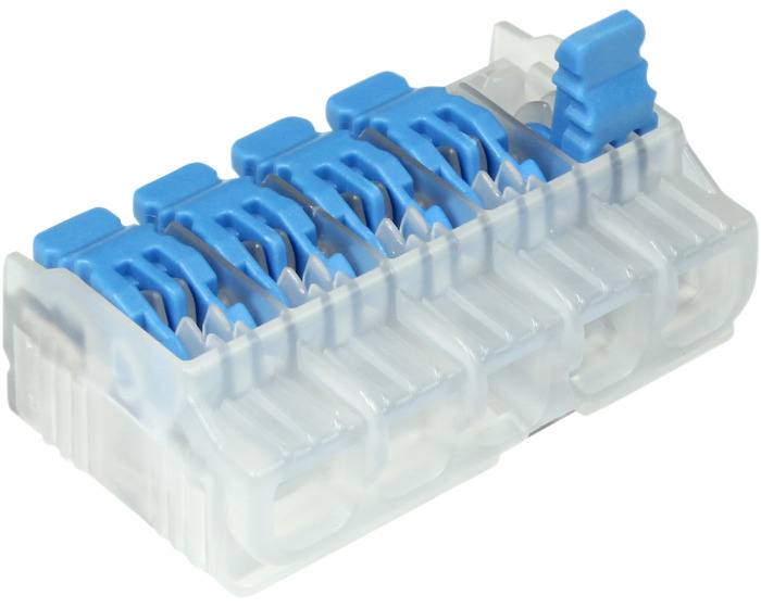 In-Sure Lever Wire Connector, L25 5-Port, 75/Box