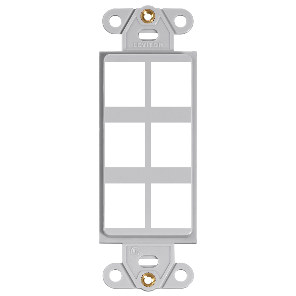 QuickPort Decora Insert, 6-Port, Grey