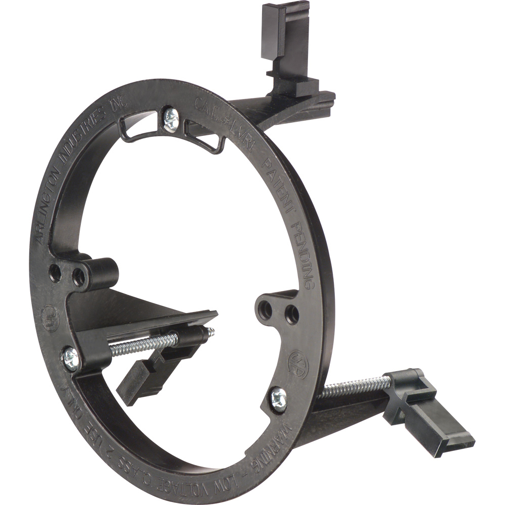 Round Low Voltage mounting bracket for low voltage smoke detectors, carbon monoxide detectors, cameras or any low voltage product that mount to a standard 4" fixture box.