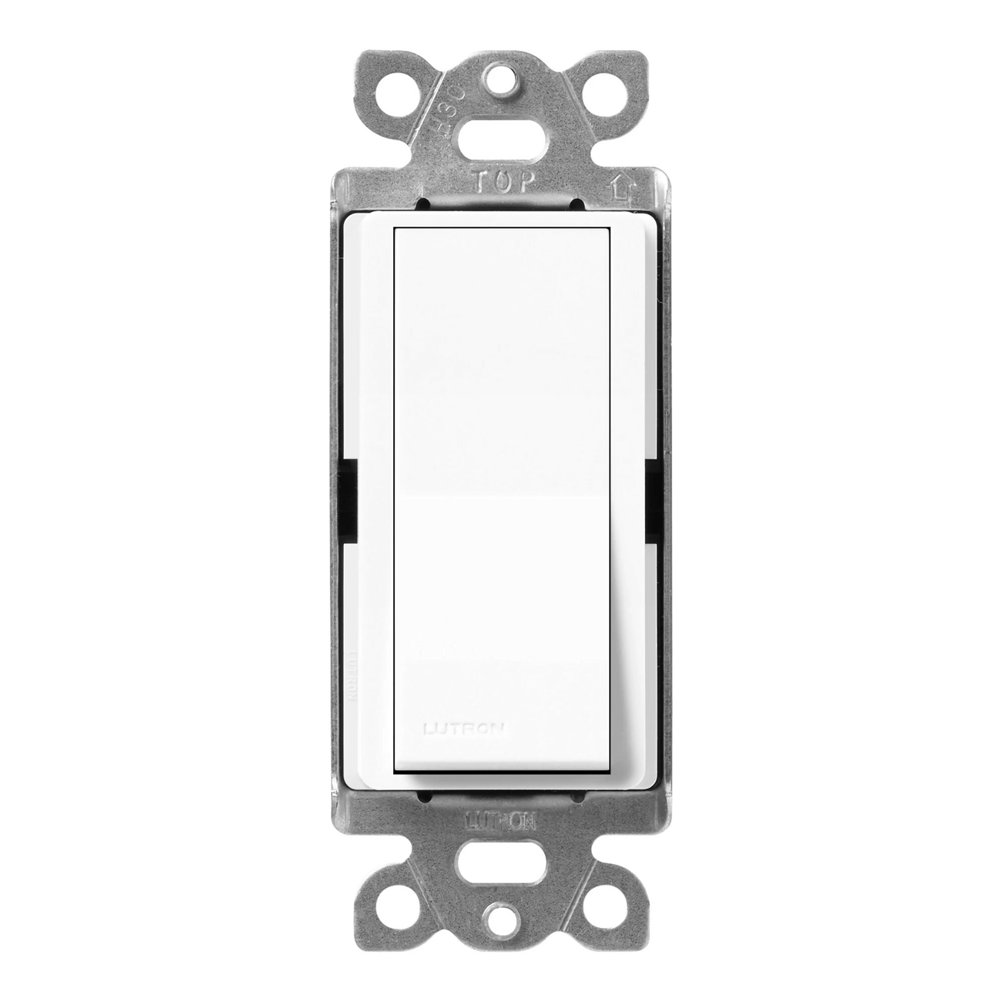 Lutron Claro 15 Amp, 3-Way On/Off Rocker Switch, Brilliant White