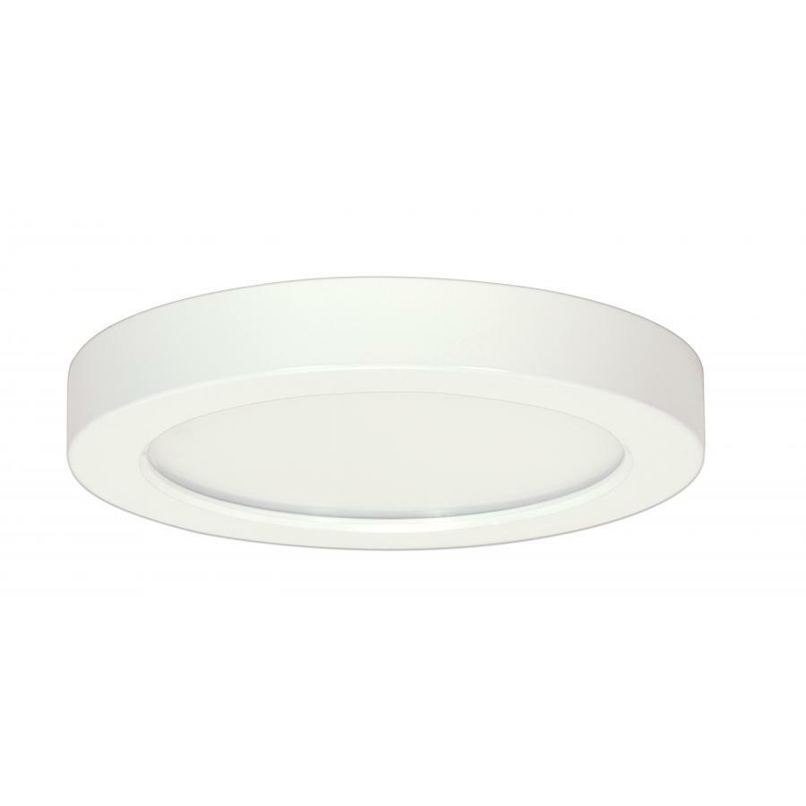 18.5 Watt - 9" Flush Mount LED Fixture - 3000K - Round Shape - White Finish - 120 Volts