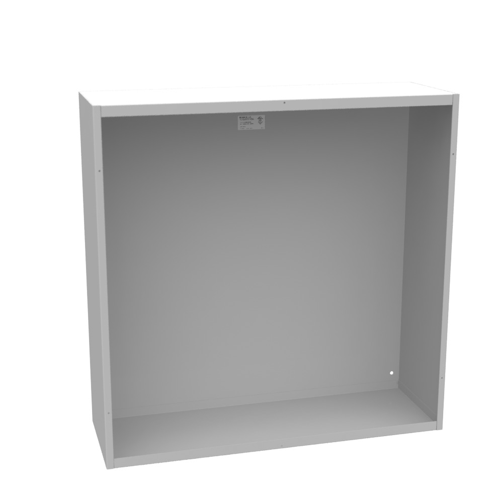 36x12x36 Screw Cover Type 1 UL Listed Steel No Knockouts ANSI 61 Gray Cover with Teardrop Slots Mounting Holes in Back