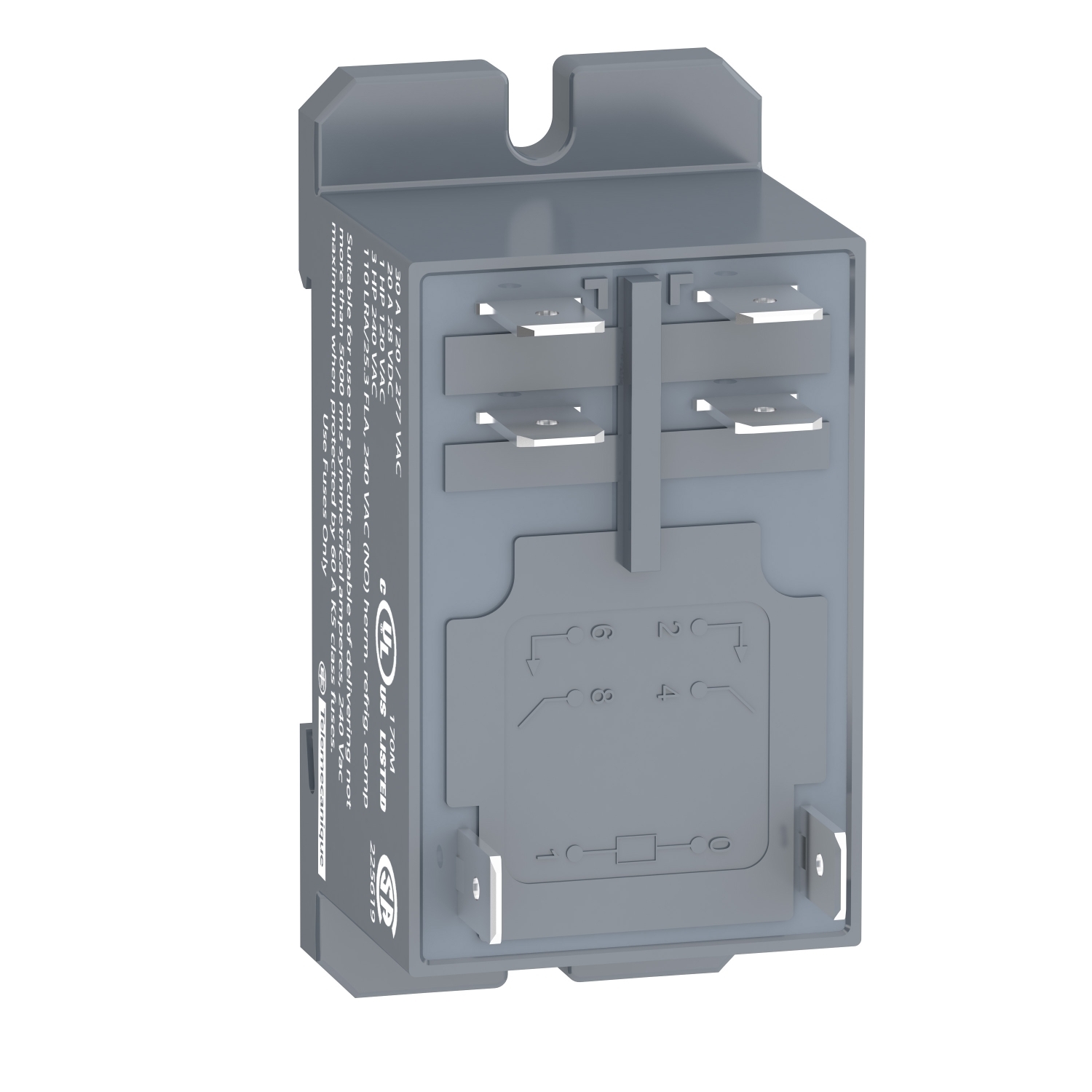 power relay, Harmony electromechanical relays, DIN rail or panel mount relay, 30A, 2NO, 12V DC