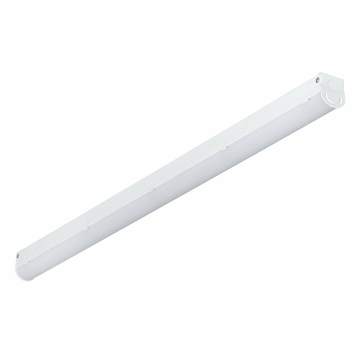 CSL LED striplight, 8 ft, Lens Type: frosted acrylic lens, Light Output: 8460 lm, Color Temperature: 3500 K, 80+ CRI, Driver type: 0-10V dimming driver, Voltage Rating: 120-277 V.