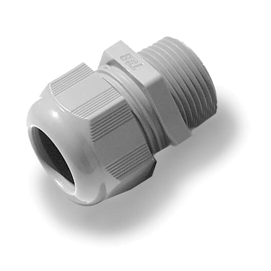 Cable Gland with NPT Threads, NPT Thread Size 3/4 Inch, Cord Range 0.512 Inch/13mm to 0.709 Inch/18mm, Thread Length 0.590 Inch/15mm, IP68 Rating, Halogen Free, Nylon, Black