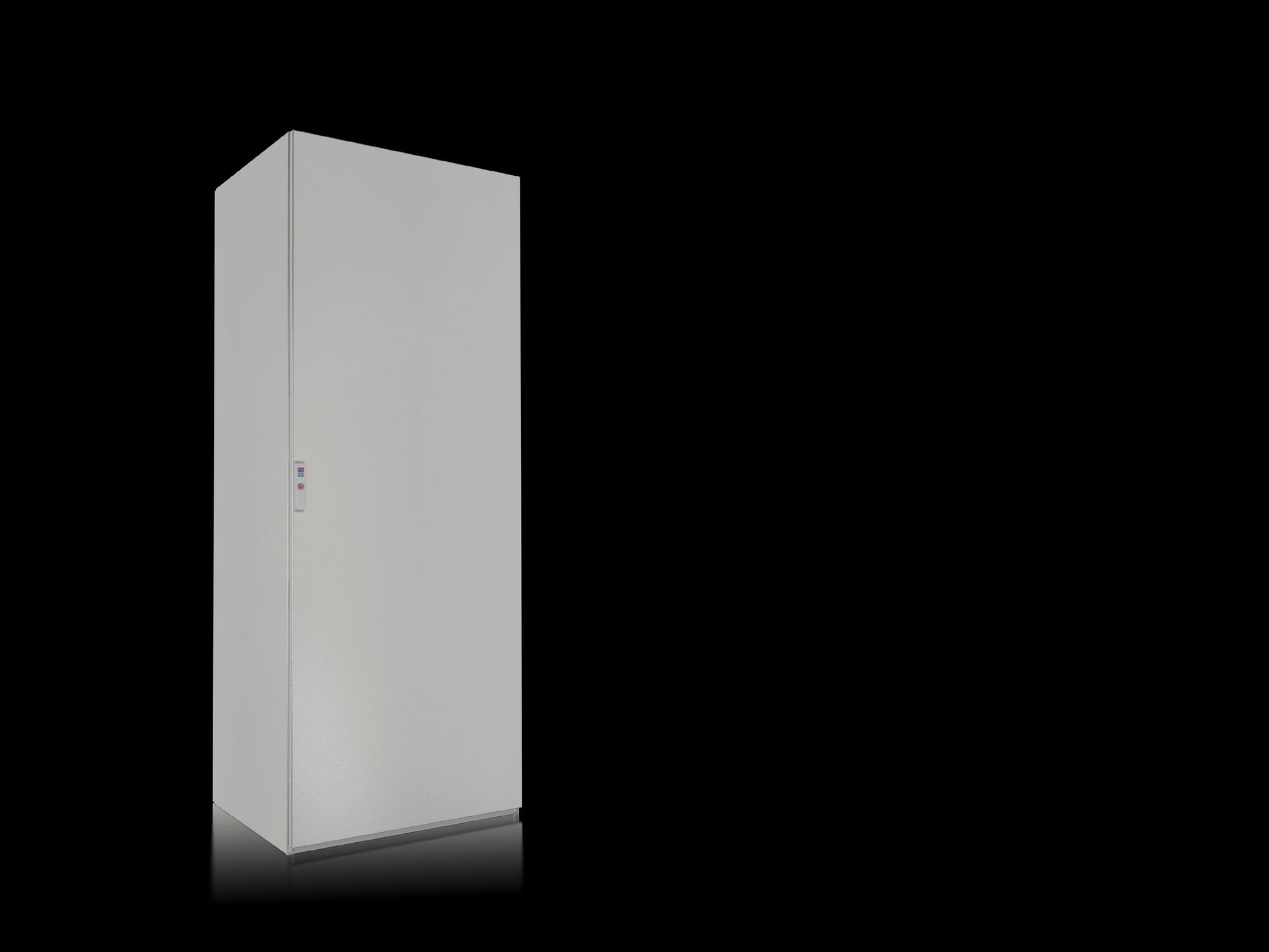 VX SE Free-standing enclosure system, WHD: 800x2000x600 mm, carbon steel, with mounting plate, single door at the front