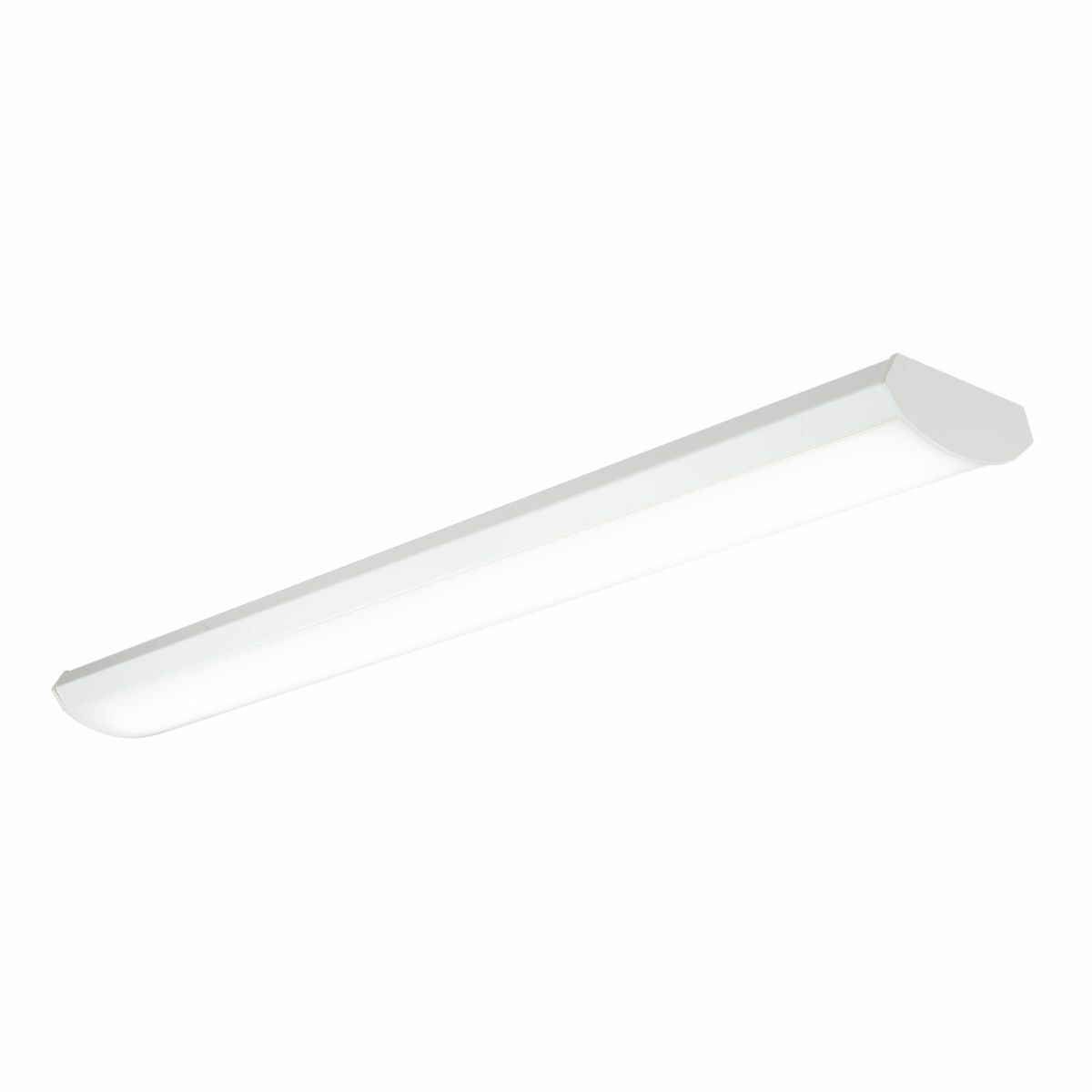 3.58 ft. White Low Profile LED Wrap Light Fixture at 4460 Lumens, 3500K, Dimmable