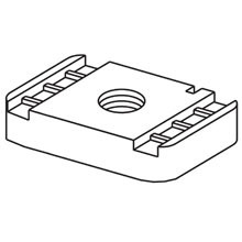 Eaton B-Line series springless mini channel nut, 0.4250" H x 0.92" L x 0.7210" W, Steel material, Electro-plated, 5/8"-11 bolt, Standard nut