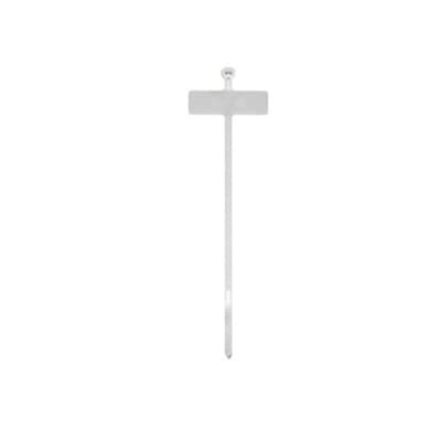 Identification Cable Tie, Natural Polyamide (Nylon 6.6) for Temperatures up to 85 Degrees Celsius (185 F) for Indoor Applications, Length of 211mm (8.3 Inches), Width of 2.4mm (0.09 Inch), Thickness of 1mm (0.04 Inch), Marking Pad Size of 25mm (1 Inch) x 7.6 (0.3 Inch), Tensile Strength Rating of 80 Newtons (18 Pounds), Bulk Pack