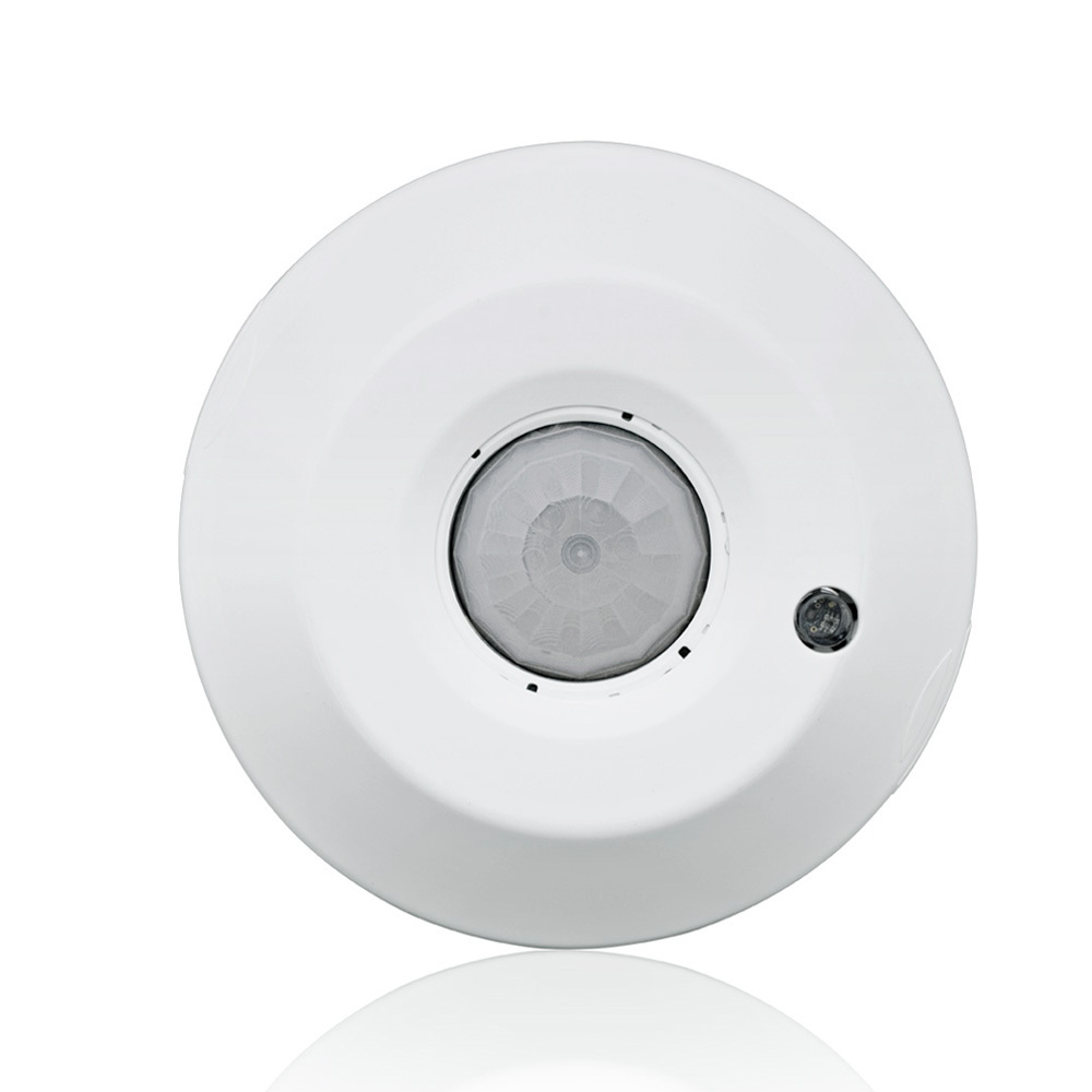 24 VDC, 8-12 Ft Ceiling Mounted, PIR Occupancy Sensor, Kitted with Power Base OPB15 to Complete a Self Contained Line Voltage Sensor, White