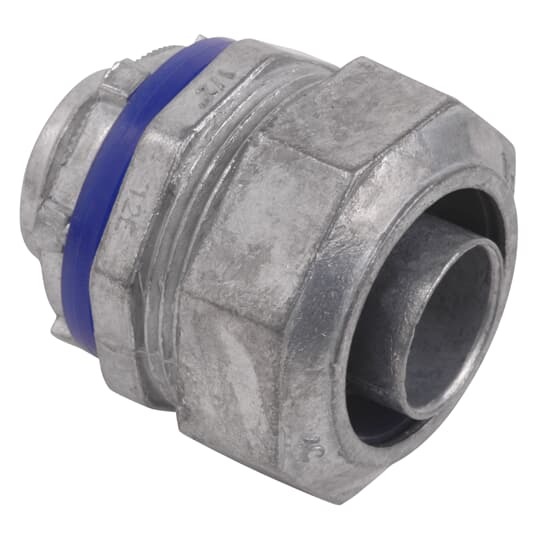 Connector, Straight, Conduit Size 1/2 Inch, Length 1.88 Inch, Thread Length 0.61 Inch, Width 1.19 Inch, Die Cast Zinc