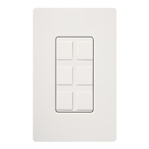 Claro 6-Port Frame, Satin, field customizable in snow