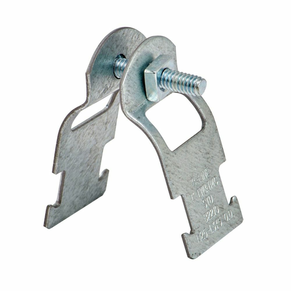 Eaton B-Line series end cap, 0.82" H x 1.62" L x 1.62" W, Steel, Electro-plated, 12 Gauge, Fits channel type B52