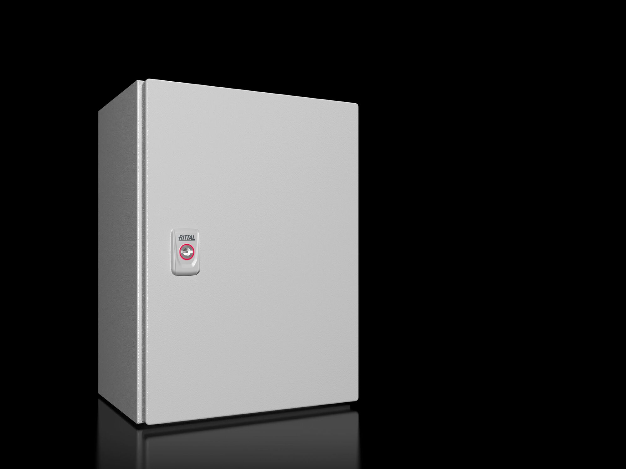 AX Compact enclosure, WHD: 300x400x210 mm, carbon steel, with mounting plate, single-door, with one cam lock