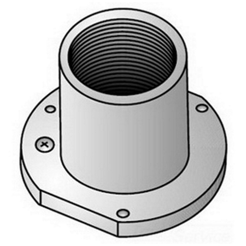OZ-Gedney Type EF Concrete Slab Electroform Straight Conduit Insert, Size: 1 IN, Malleable Iron, Finish: Zinc Plated, Dimensions: 2-1/2 IN Base Diameter X 3-5/16 IN Base Across Flats X 1-5/8 IN Height, Third Party Certification: UL File Number E-11