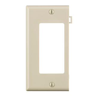 1-Gang Decora/GFCI Device Decora Wallplate Sectional, Thermoplastic Nylon Device Mount, End Panel, Light Almond
