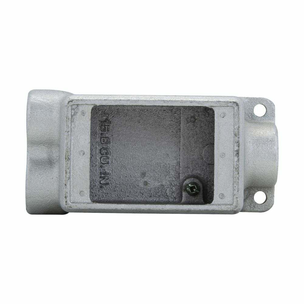 Eaton Crouse-Hinds series Condulet FDC device box, Deep, Feraloy iron alloy, Single-gang, C shape, 1/2"