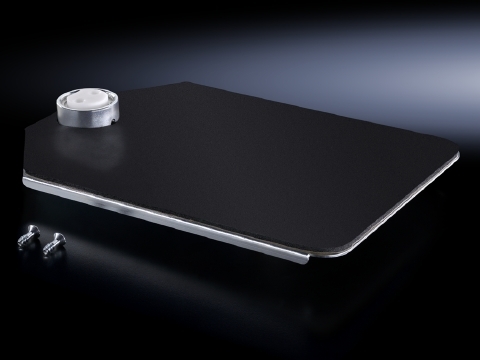 Support for mousepad, vertically hinged