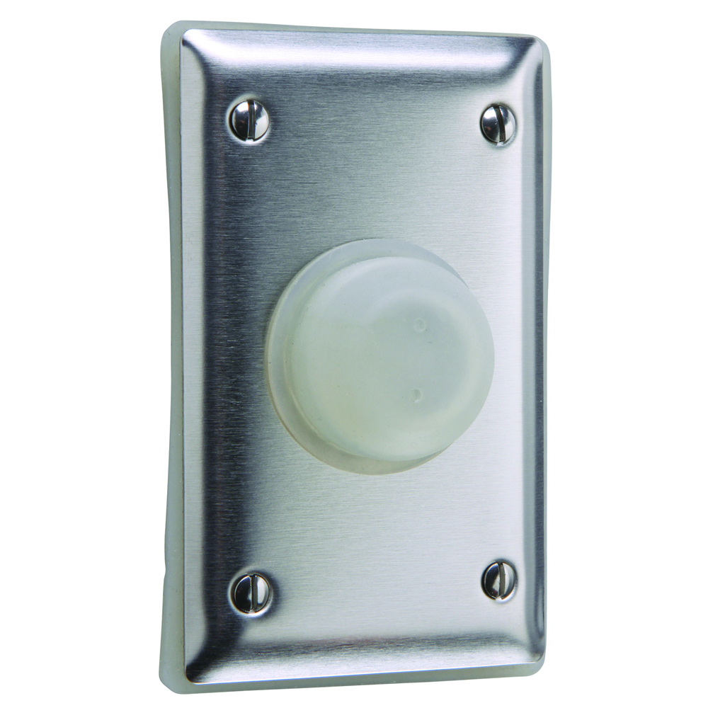 Stainless Steel Cover With Bubble, Round Mat, 4 Screw Box Mounting