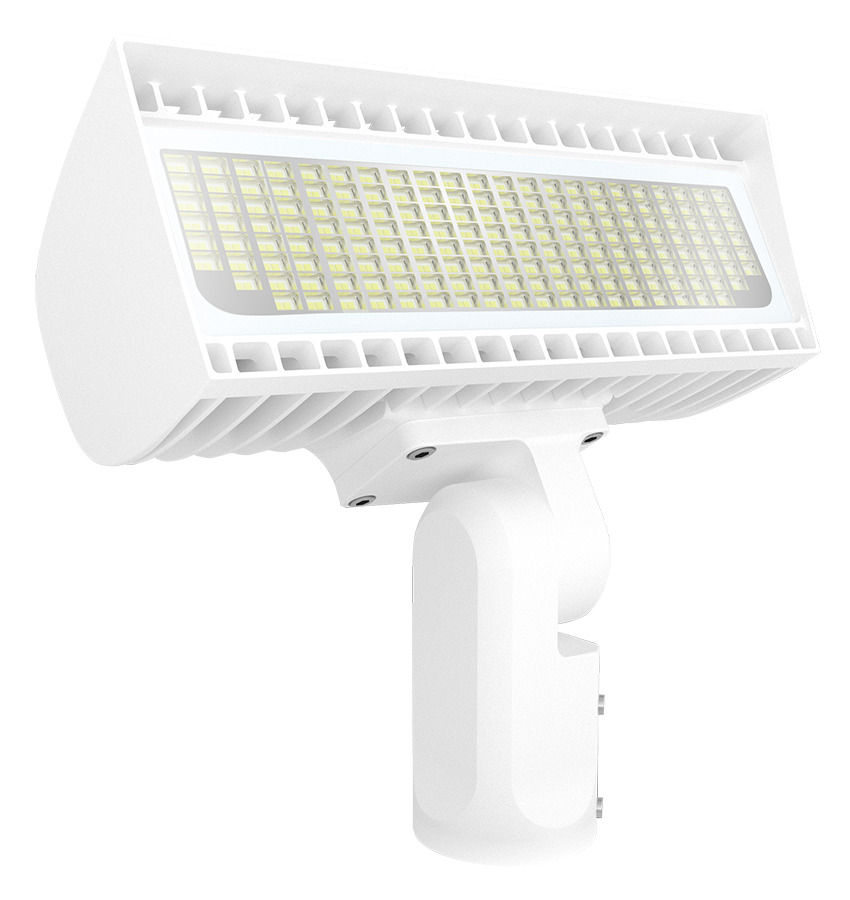 Floodlights 10206-22010 Lumens Flexflood- Small Field Adjustable Power-Cct 69-97-132-168W Slipfitter Mount 5000K/4000K 120V-277V White