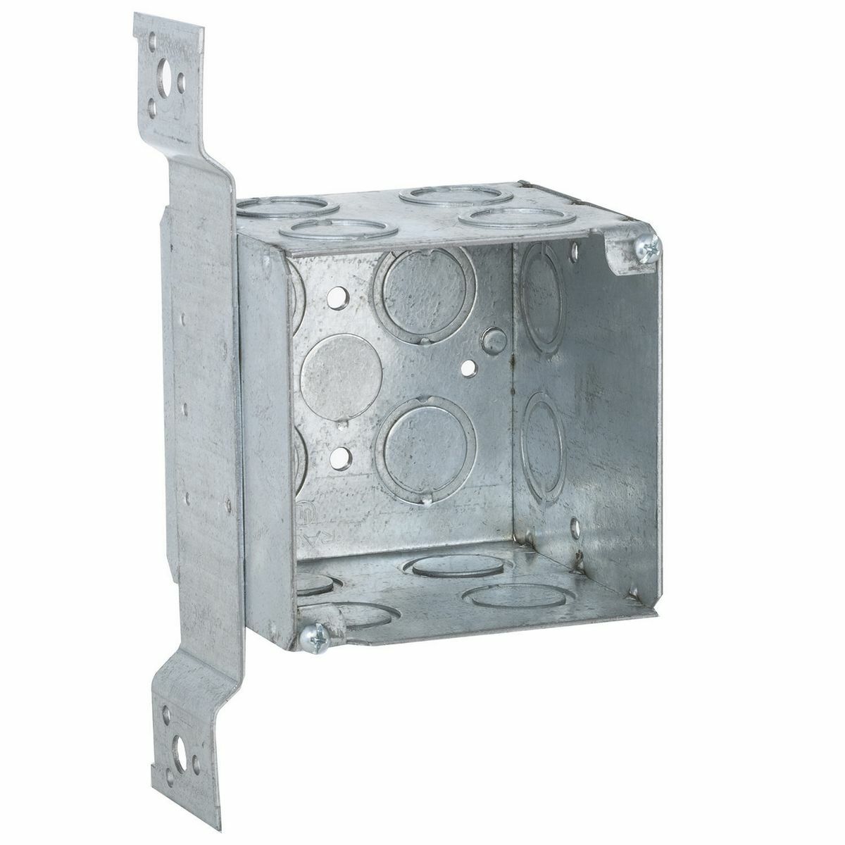3-3/4 In. Sq. Large Capacity Brkt. Bx. 3-1/2 In. Dp. Weldedw/ConduitKO's, FM Brkt