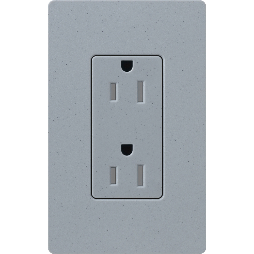 Claro, Satin, Tamper-resistant receptacle, 125V/15A in bluestone