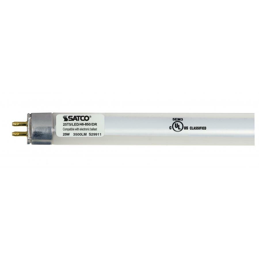 25 Watt T5 LED - Miniature Bi-pin Base - 5000K - 50000 Average Rated Hours - 3500 Lumens