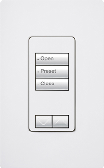 RRD-W3BRL-GR seeTouch LED+ Wall Keypad for RA3 Systems, 3-Button Grouped with Raise/Lower, Neutral Required, 120V, Gray