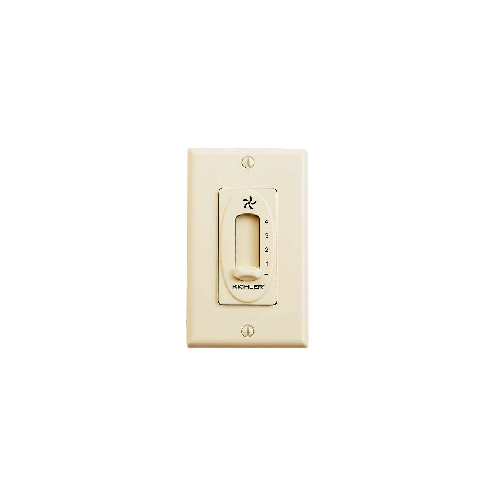 A lighting support necessity, this 4 speed fan slide control features a classic Ivory finish.