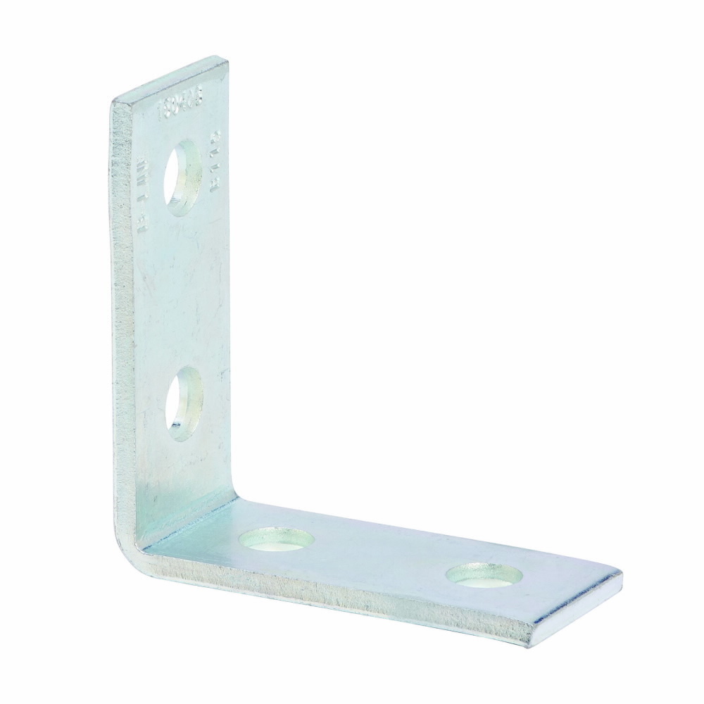 Eaton B-Line series corner angle, 3.93" H x 3.75" L x 1.62" W, Steel, Hot-dipped galvanized, 1/4" Gauge