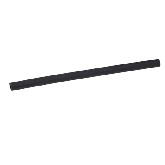 Thin-Wall Heat Shrinkable Tubing, Black Cross-Linked Polyolefin, 1/8 Inch, Shrink Ratio 2:1, Length 6 Inches, Operating Temperature -55 to 135 Degrees Celsius, Non-Lined