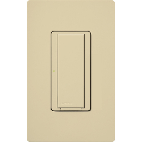 Maestro Wireless Switch, Incandescent/Halogen, Magnetic Low-Voltage, Electronic Low-Voltage, Non-Dim Fluorescent, Specification grade, multi-location/single-pole, 120V/8A light or 5.8 A fan in ivory Vive enabled