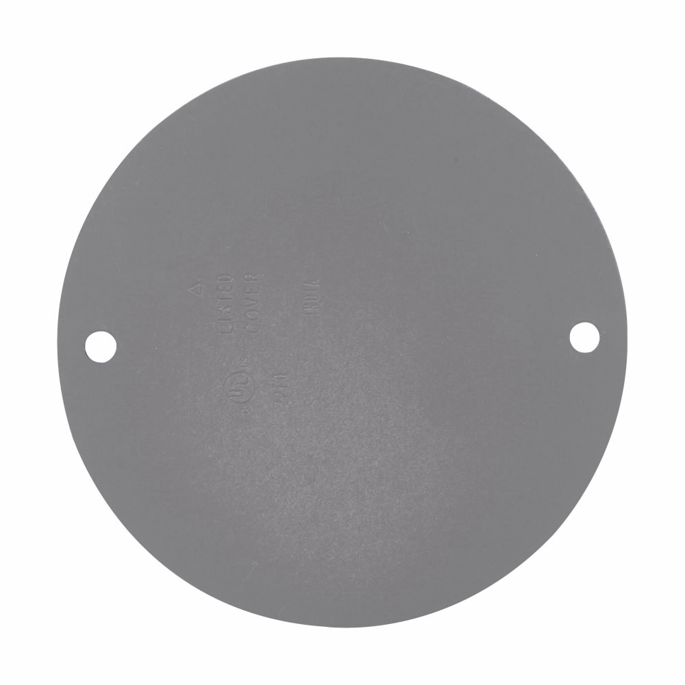 Eaton Crouse-Hinds series weatherproof blank outlet cover, Bronze, Steel, 4" round