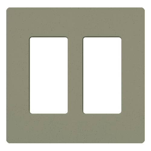 Claro Wallplate, Satin Finish, Two-gang in greenbriar