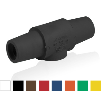 16 Series Cam-Type Taper Nose, Multi-Way Connector, Double Female, 400 Amp Max.  White