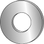 1/4" USS Flat Washers, Medium Carbon, Zinc Plated, Domestic, Thru-Hardened For Grade 5 and Grade 8 applications, Jar