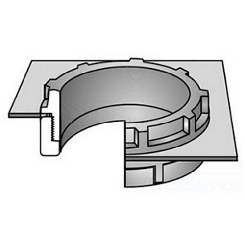 OZ-Gedney Type ABB Insulating Bushing, Size: 2 IN, Phenolic, Black, Connection: Threaded, 150 DEG C, 2-7/8 IN Outside Diameter, 2 IN Hole, 1/2 IN Thread Length, Maximum Enclosure Thickness: 1/4 IN, 3/4 IN Shoulder Height, 1/2 IN Shoulder Height, T