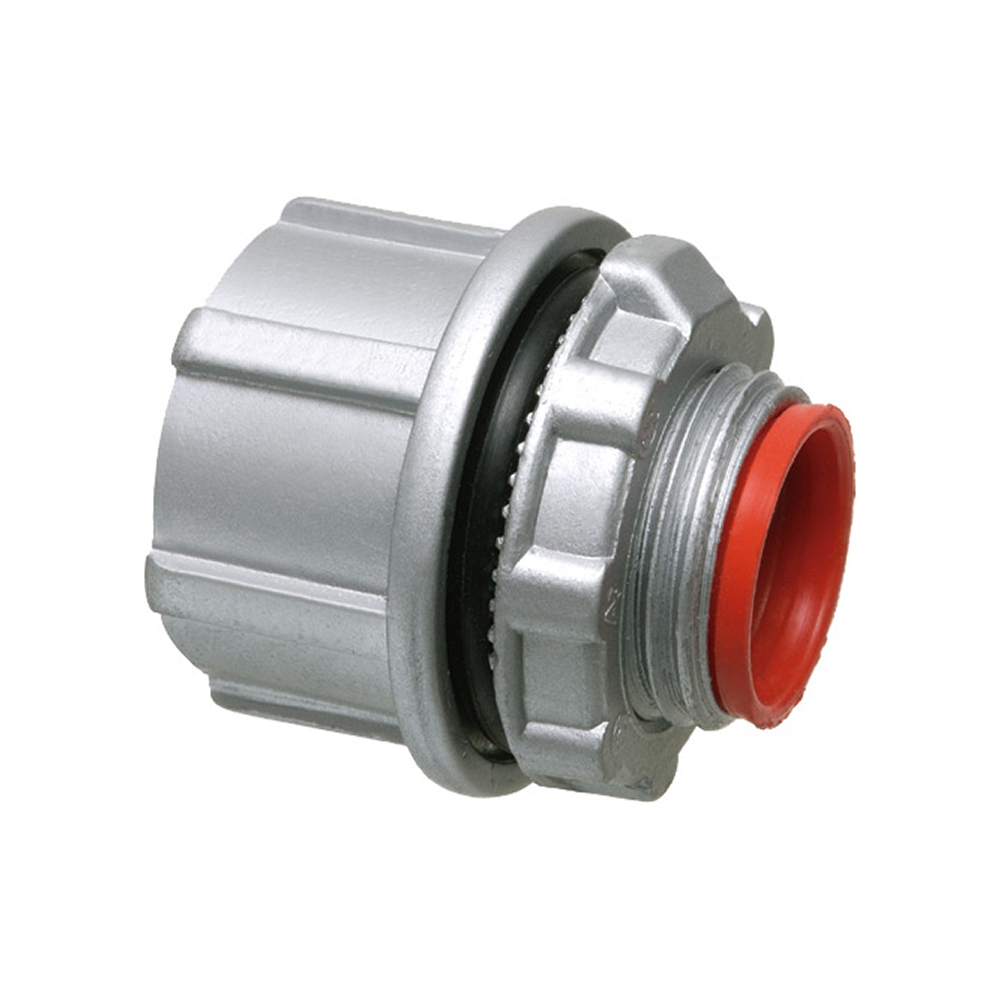 Zinc Die-cast water conduit hub for rigid IMC conduit. Comes with insulated throat. Trade Size 1".