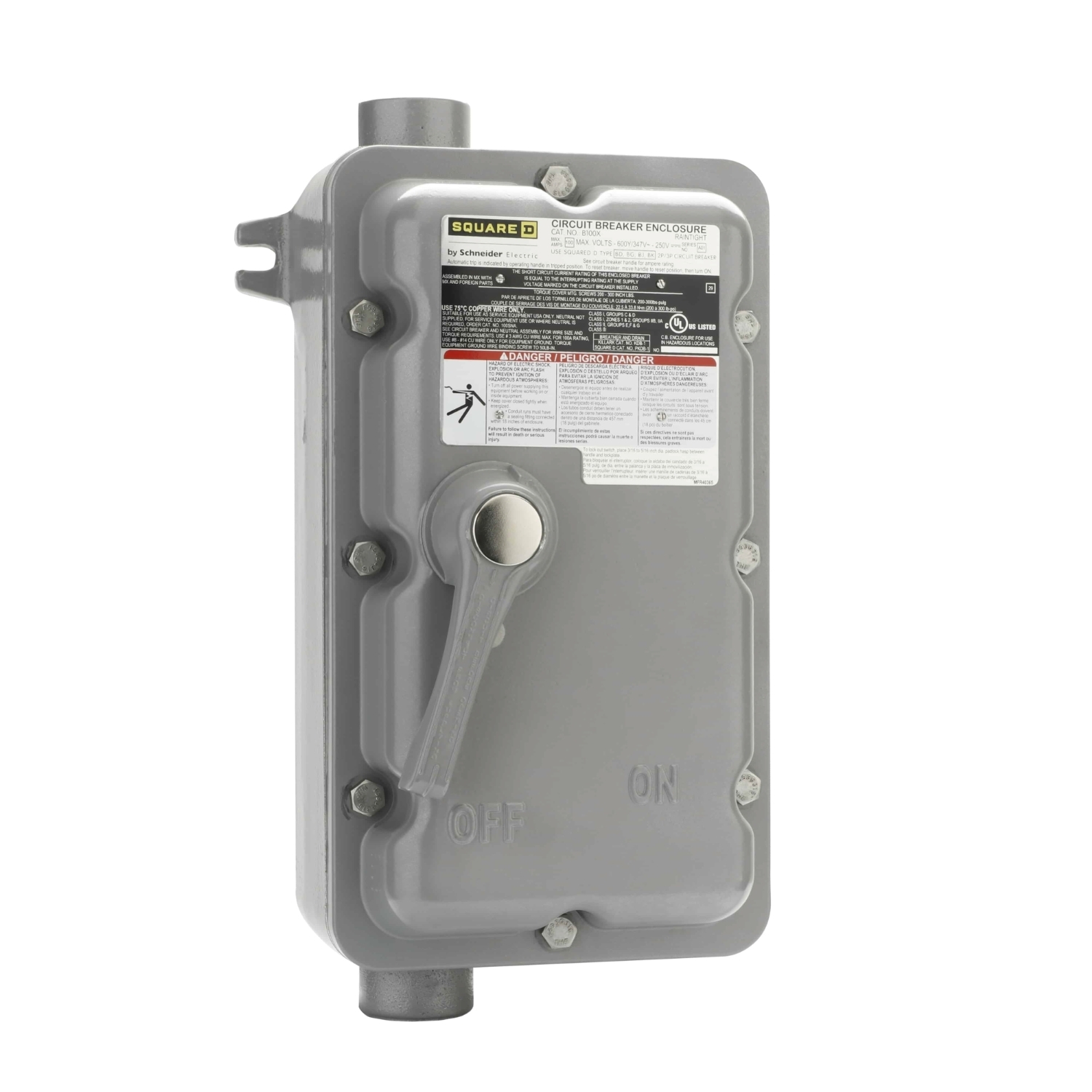 H60XBD PowerPact B-Frame Circuit Breaker Enclosure, 60 Amp, Nema 7/9