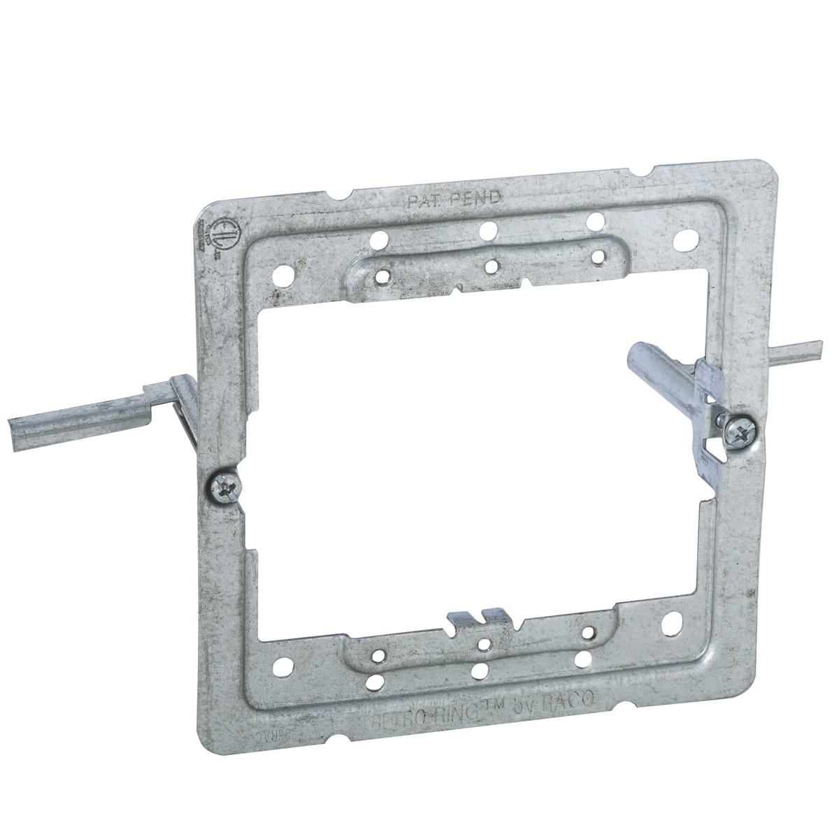 Old Work, 4 In. Sq. Box Mounting of One or Two Device Applications,LifeSafety Steel Wall Box Mounting Brackets