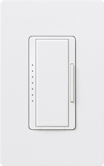 RadioRA 2 Dimmer, White, Incandescent/Halogen, Magnetic Low-Voltage, Electronic Low-Voltage, Approved LEDs, CFL, Multi-location/single-pole, neutral required, 120V 600W/600VA