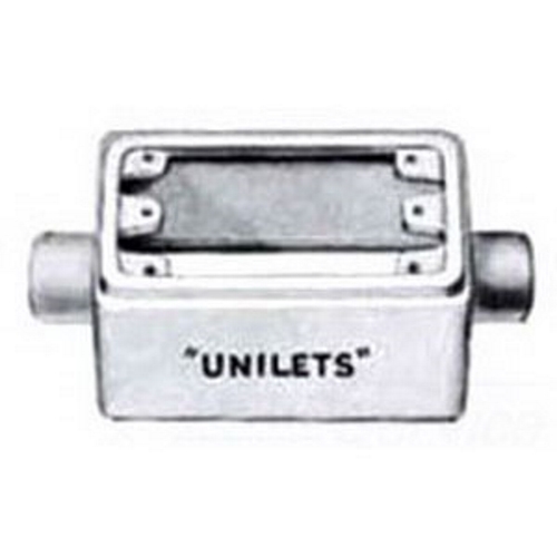 1-Gang FS Cast Device Box, 3/4 inch, Malleable Iron, 2-Hub